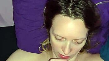 Milf Enjoys Intense Face Fucking Followed by Ball Licking and Cum Covered Facial