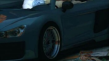 GTA 5 character caught with lady in car