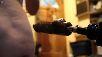 Check out this intense session with a fuck machine bringing wild close-up action.