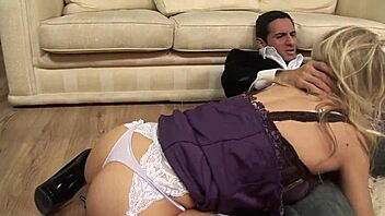 uh i took nicholas raw cock rough in stockings lingerie with facial after riding and licking