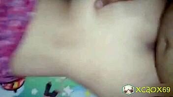 fucking my wife doggystyle till she cums hard on the condom