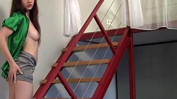 teen blonde amira dives into hot solo finger-drilling with tight shaved pussy