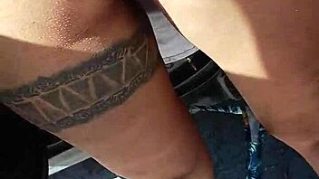 Sexy Mexican Amateur Flashes Ass In Public Outdoor Exhibitionist Fun With Horny Touching