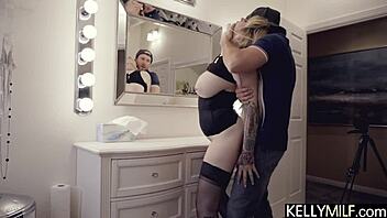 Hadley Haze rides his monster cock doggystyle with her big tits bouncing. He chokes and gags her roughly until he cums.