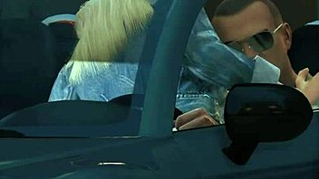 GTA 5 character caught with lady in car