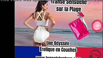 Diaper lover experiences sensual hypnosis trance on the beach in an erotic odyssey
