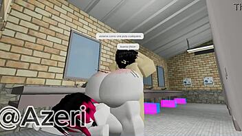 Casual-Narrative Me follo a mi amiga with big ass and monster cock in public bathroom for outdoor prostitute cum action in roblox 2.