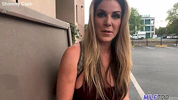 Dirty Blonde Bombshell Offers Sexy Milf Ass To Horny Stud