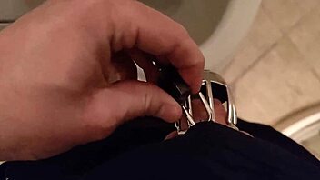 simple but intense fuck for mature milf after chastity belt removal with rough doggystyle spanking and facial cumshot