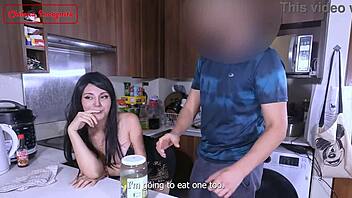 Amateur Beauty In Cute Dress Calls To Kitchen For Dirty Riding And Creampie Action