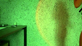 petite brunette tries on lingerie