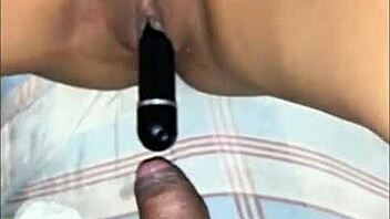 tight pussy experiences deep dildo vibrator penetration as redhead slut submits to toys