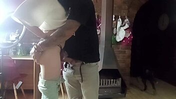 hey closing time at the bar turns into wild interracial cowgirl riding with dirty talk and cumshot 🍌😈