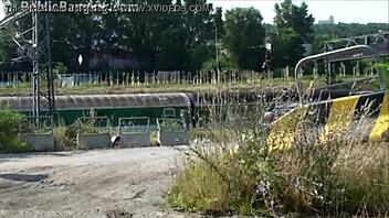 hey check out this wild blonde getting banged in a public street gangbang in broad daylight 😈🌞