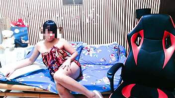 Curvy amateur performs a sexy private striptease, teasing with undressing and fingering her swollen pussy