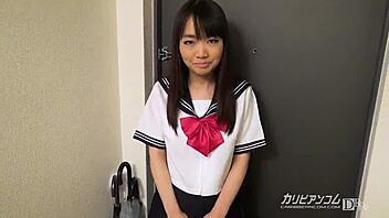 Shy japanese beauty with big tits explores sensual pleasures in her near-virgin experience