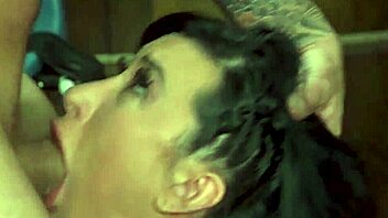 Huge tits alt submissive gets deep throat banged in rough bondage group session!