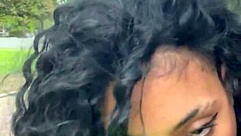 Swallowing cum in a public park during daytime in Buenos Aires