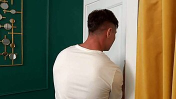 Panty sniffer gets caught and ends up in a wild threesome fuck session.