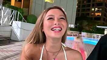 WATCH THIS JAPANESE BABE GETTING POUNDED DOGGYSTYLE TO CUMSHOT!