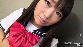 Shy japanese beauty with big tits explores sensual pleasures in her near-virgin experience