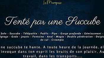 Enticing solo orgasm unfolds as a French woman indulges in sensual anal masturbation outdoors with dirty talk.