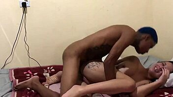 Magrinha teen takes massive interracial cock deep in her tight brunette pussy