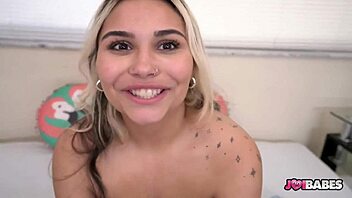 busty kaia martin helps her professor jerk off for grades with big tits and shaved pussy 😏