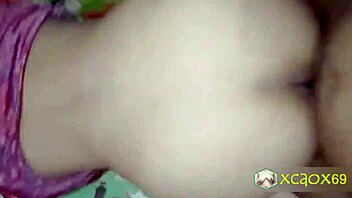 fucking my wife doggystyle till she cums hard on the condom