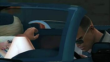 GTA 5 character caught with lady in car