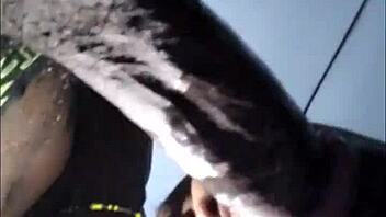 African teen slut slobbers on my dick with phat sucking lips