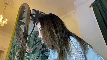 Wow! Hot petite 18+ cheerleader with tight shaved pussy turns fashion shoot into wild porn casting!