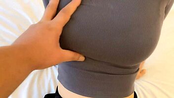 the beautiful woman with huge tits and ass tempts in a cuckold scenario full of seduction