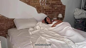 hey my roommate felt sick so i gave her a deep creampie to feel better