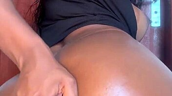 amateur latina begs for ass eating then orgasms from anal fingering and masturbation