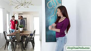 Petite Redhead Teen Sucks Then Rides Massive Cock Hard