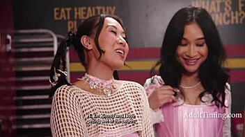 What happens when all asian pornstars unite in one massive lesbian orgy licking pussies wildly?