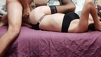 mature wifes ass in stockings trembles wildly as i pound her tight hole, wanna see more?