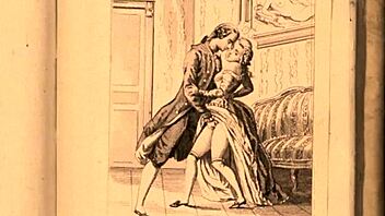 Vintage erotic illustration showcases retro antique style in a classic artistic display