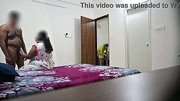 i give blowjob and get hardcore fucked with wife while maid cleans the room