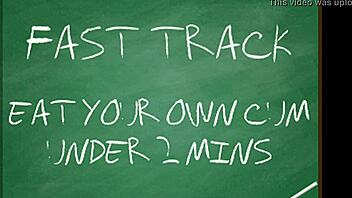 Goddess Lana Commands Fast Cum Eating In Gay Session With Quick Swallowing Action