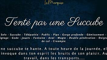 Enticing solo orgasm unfolds as a French woman indulges in sensual anal masturbation outdoors with dirty talk.