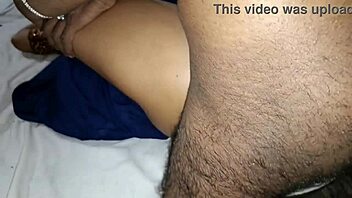 After her husband left, the desi wife got into some intense cheating sex action.