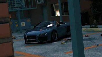 GTA 5 character caught with lady in car