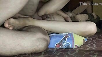 my skinny latina lover's pussy devours huge cocks in homemade bareback fucking