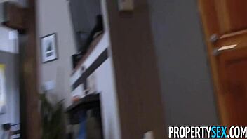 stunning real estate agent revealed her naughty escort side, delivering deepthroat blowjob and doggystyle riding in missionary pov with facial cumshot