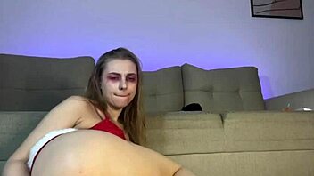 anal close up shows huge dildo double penetrating tight hole