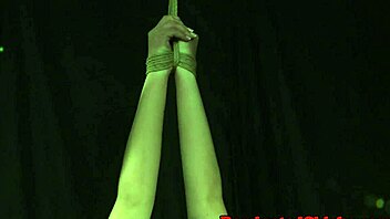 Rough Maledom Spanks Bound Submissive With Facial Finish