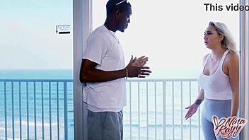 curvy nina kayy rides a massive black cock in doggystyle, gets oiled up, and receives a facial cumshot