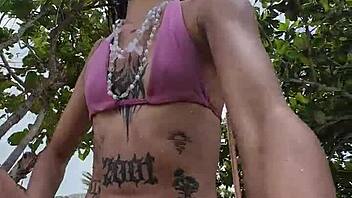 Teen Solo Babe Teases With Massive Toy By Poolside